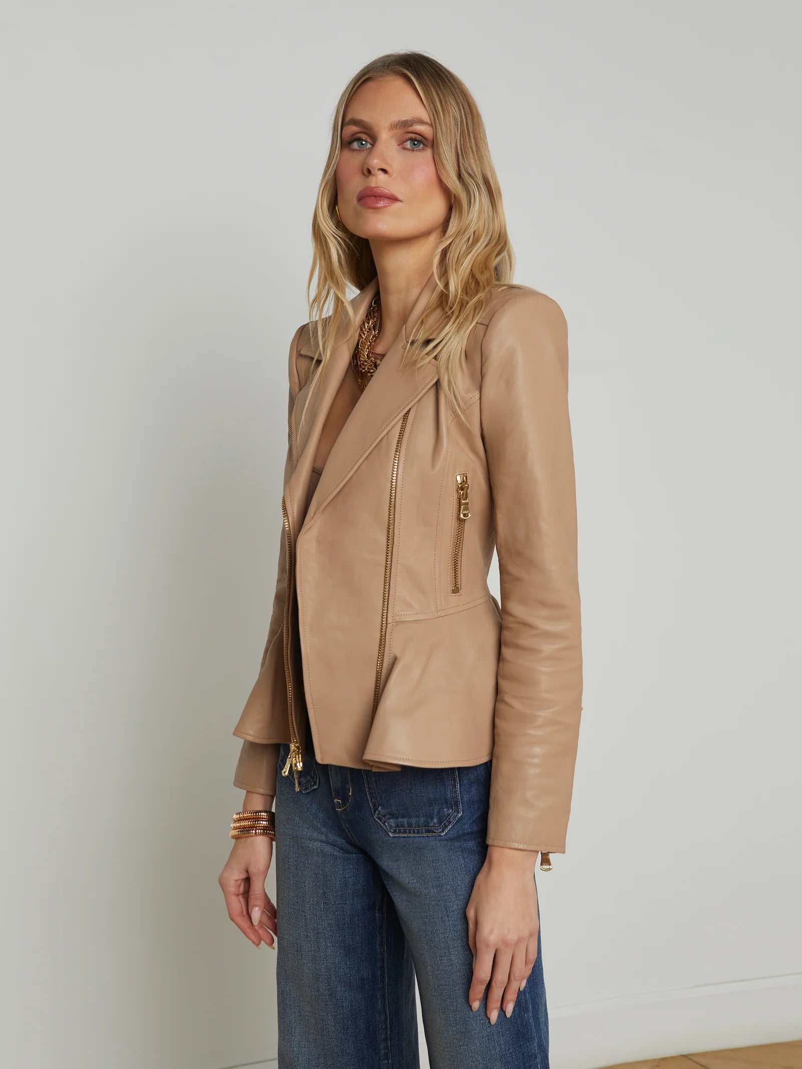 Lyric Peplum Biker Jacket