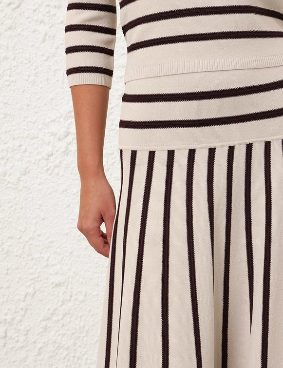 Illuminate Stripe Midi Skirt