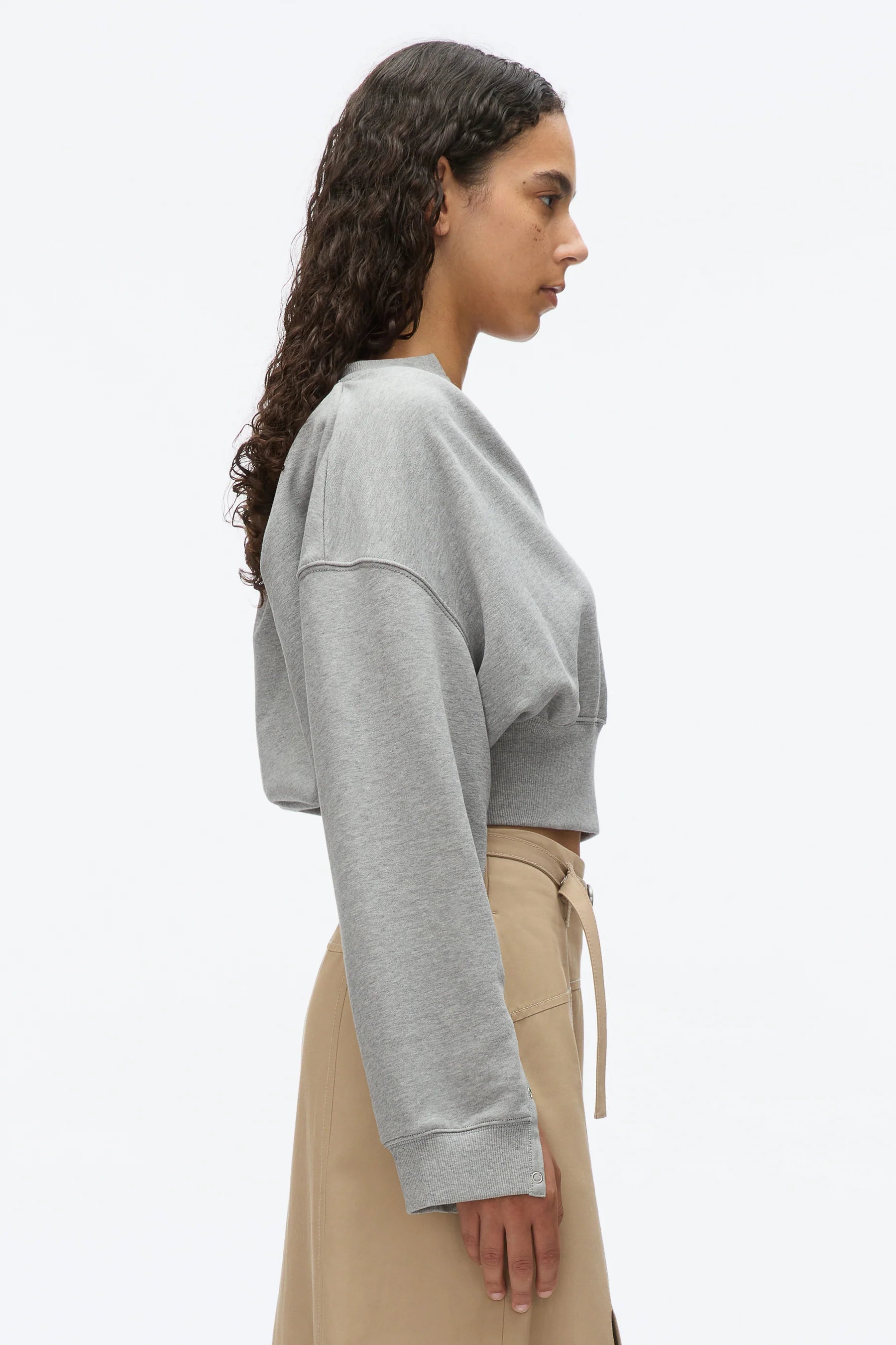 Cropped Snapped Sweatshirt