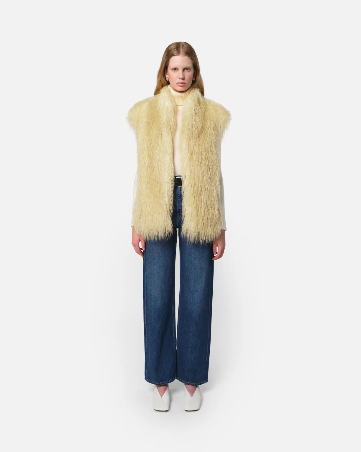 Laila Faux Mongolian Fur Vest