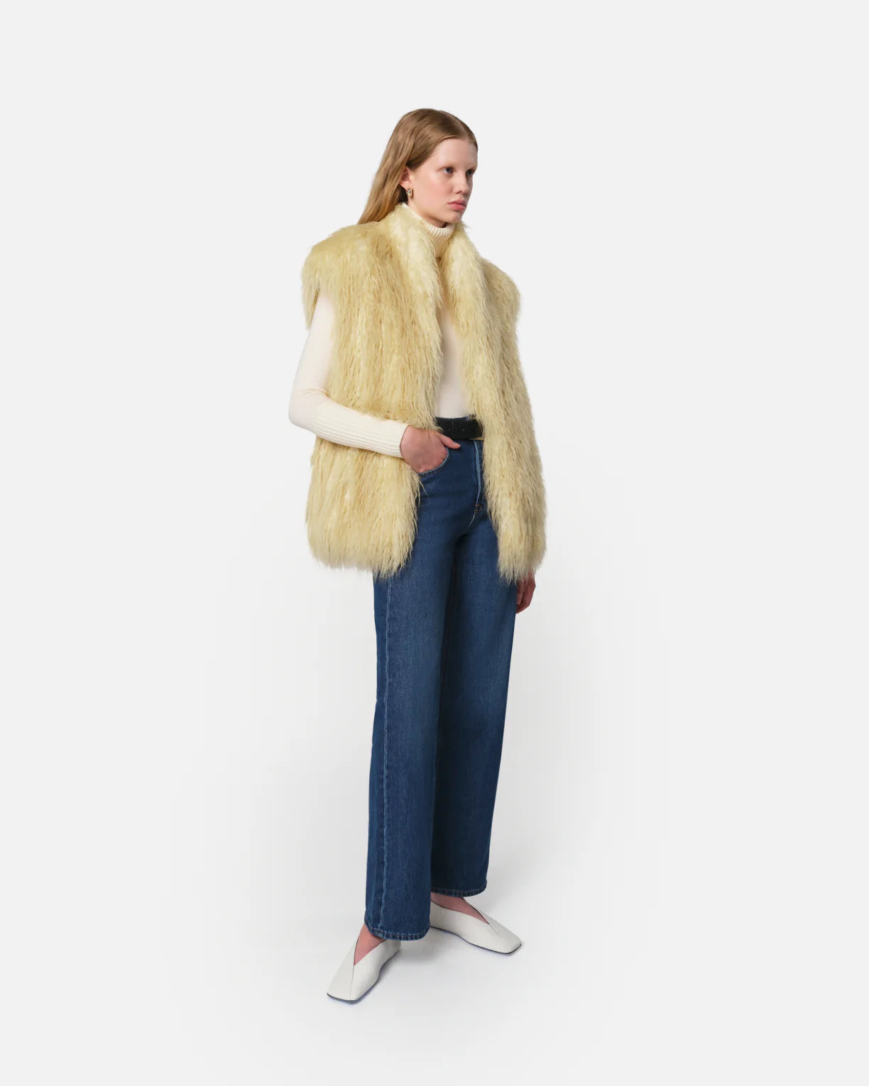 Laila Faux Mongolian Fur Vest