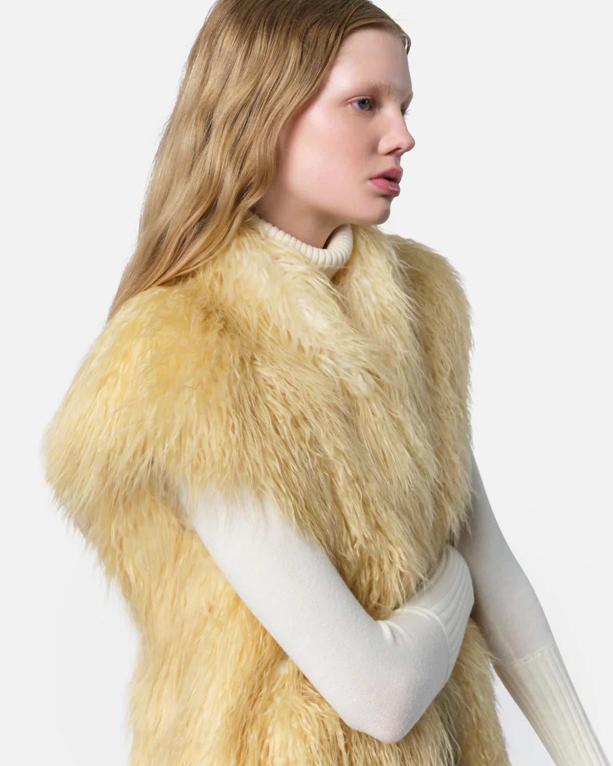 Laila Faux Mongolian Fur Vest