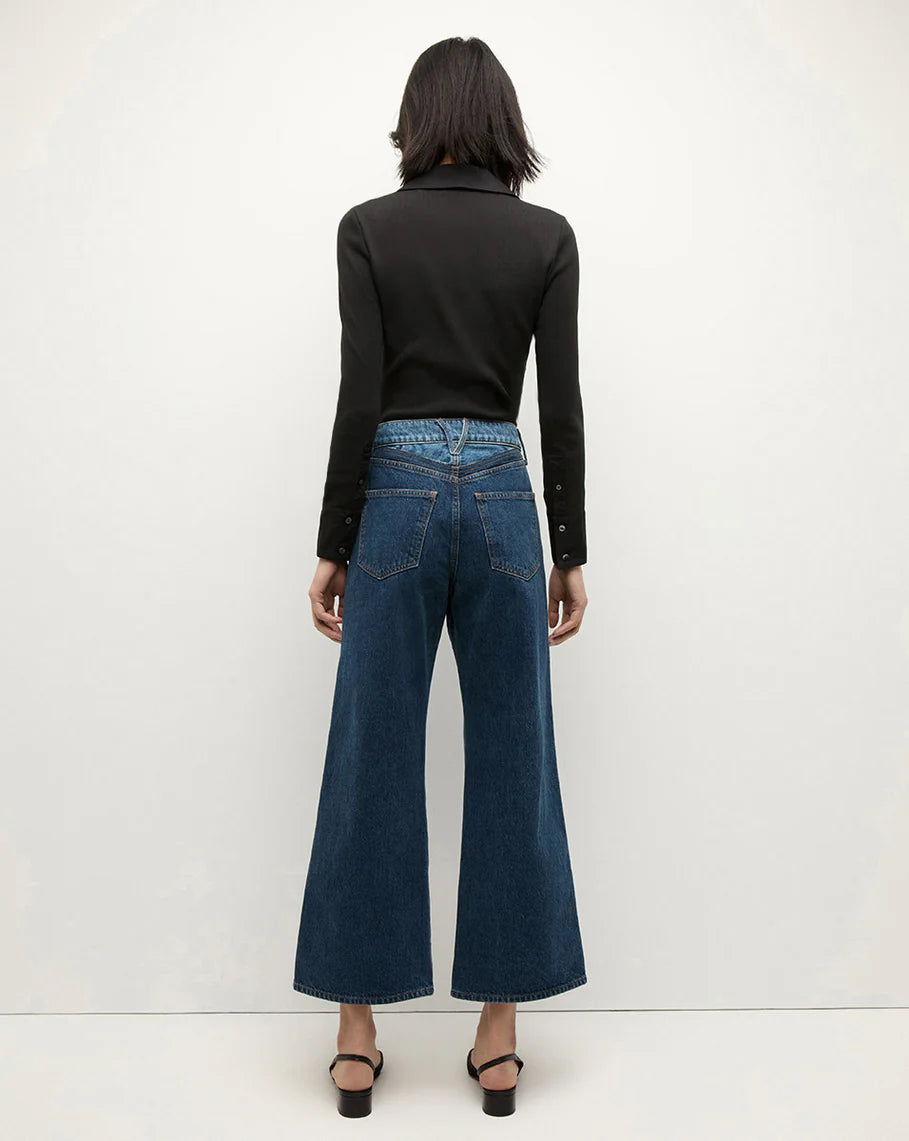 Taylor Cropped High Rise Wide Jean