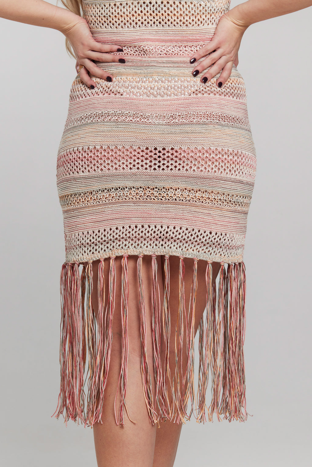 Fringe Knit Tank Dress