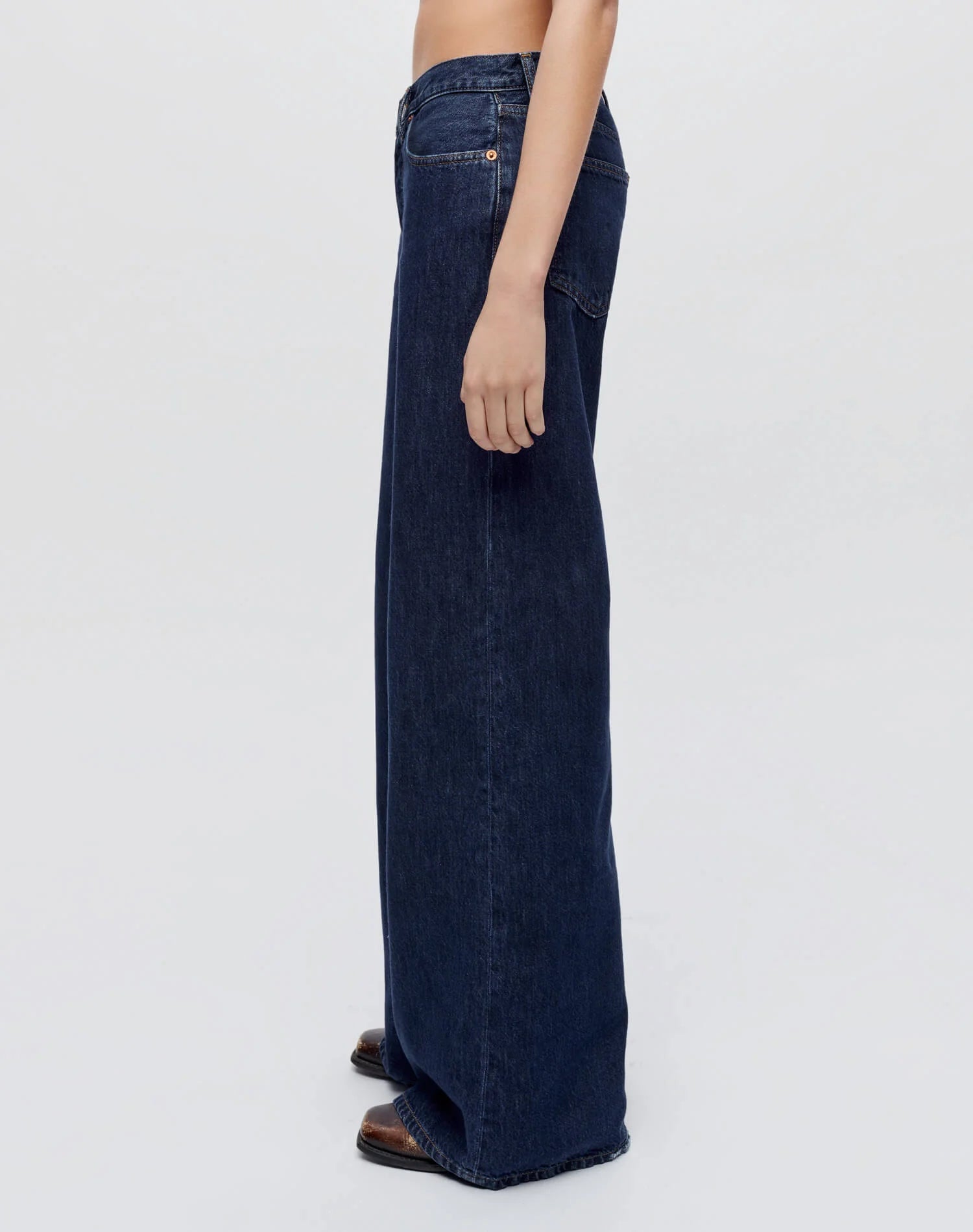 Mid Rise Palazzo Pant