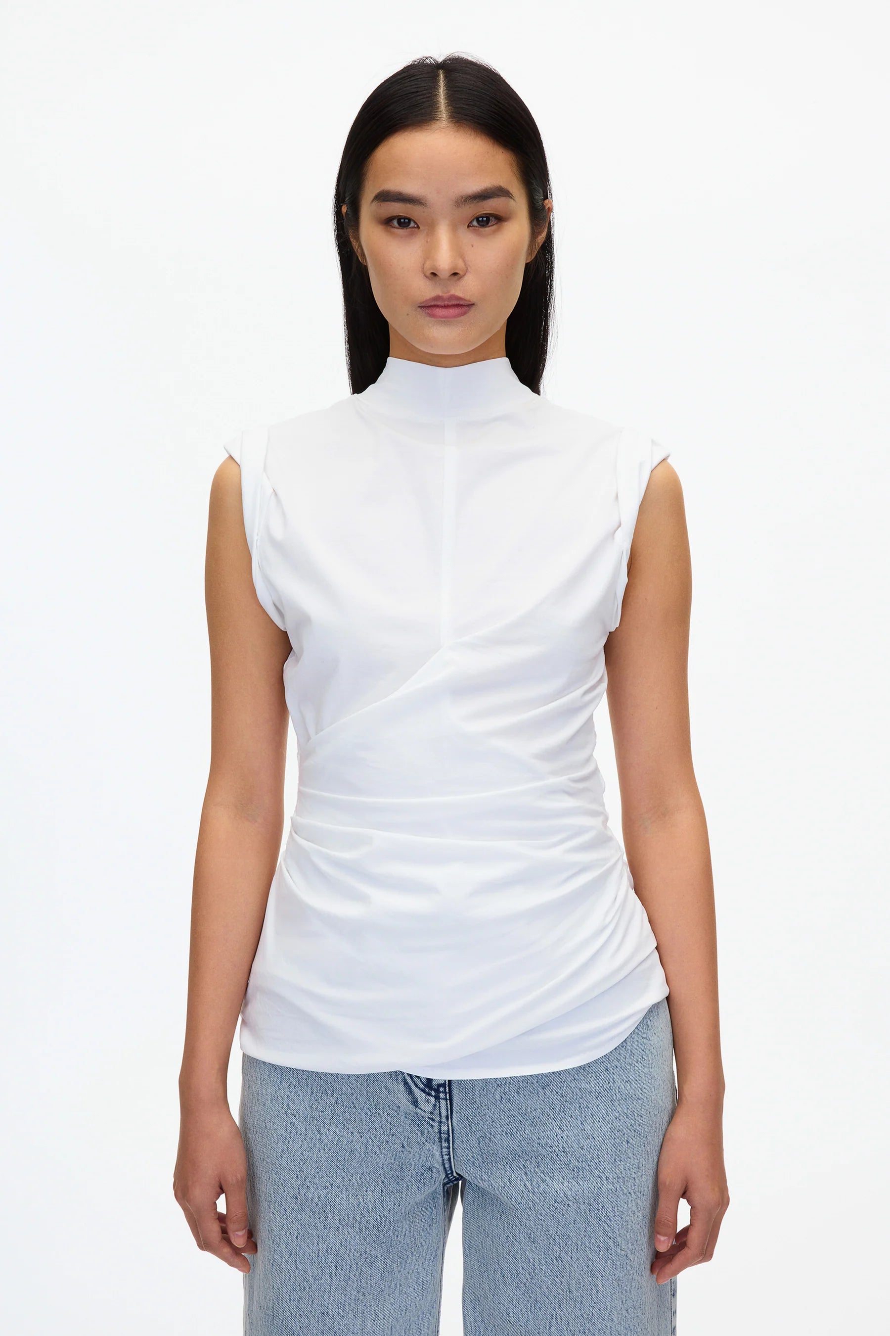 Draped Mockneck Tank