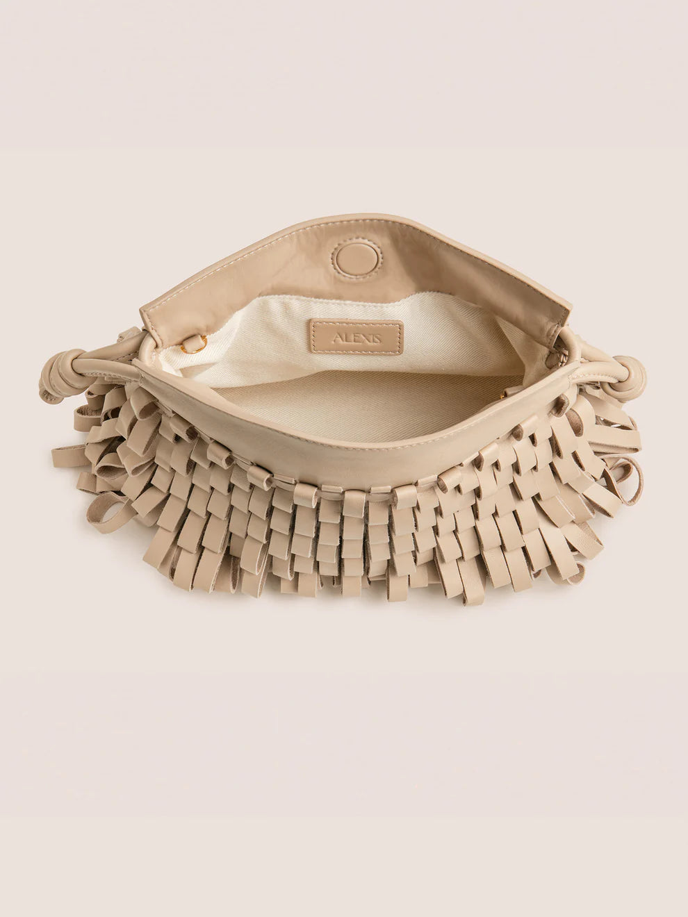 Quinn Fringe Loop Clutch