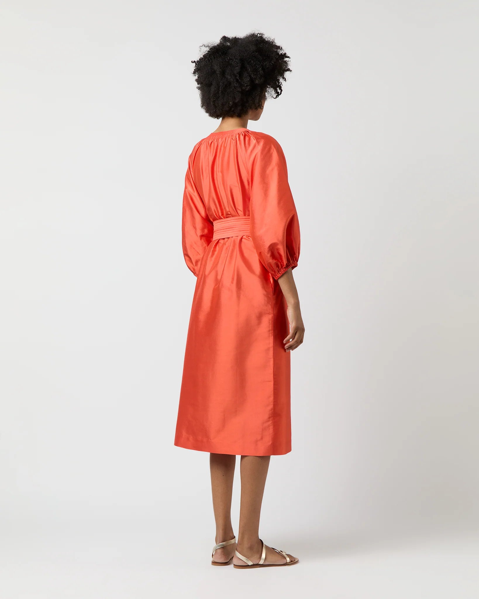 Trapunto Blouson Dress