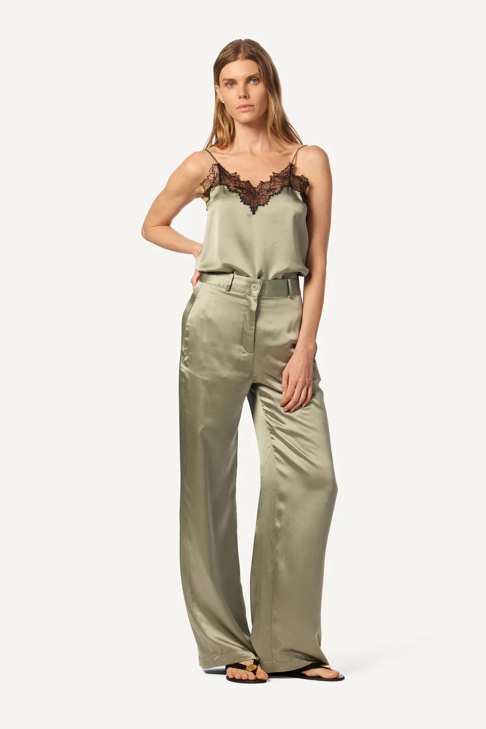 Leeland B Flat Front Pleated Trousers w/Lining