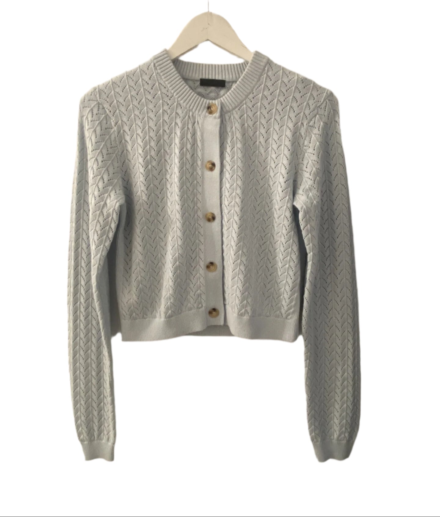 Cotton Cashmere Cropped Cardigan