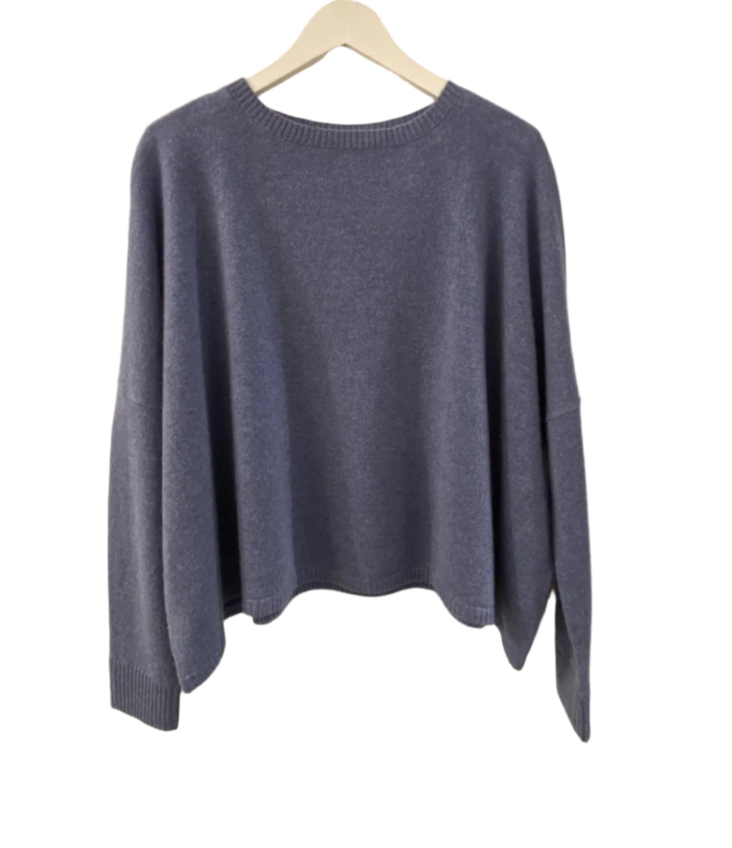 Cashmere Long Sleeved Cropped Crew