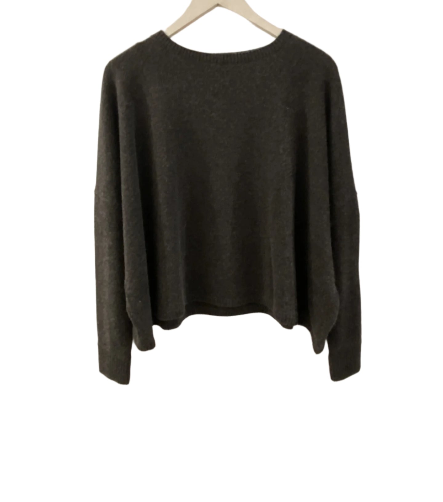 Cashmere Long Sleeved Cropped Crew