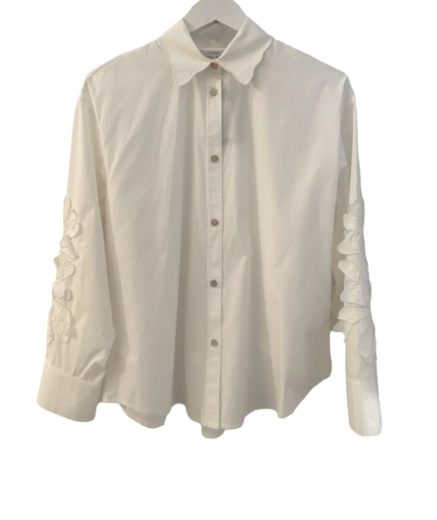 "En Fleur" Embroidery Cotton Poplin Shirt