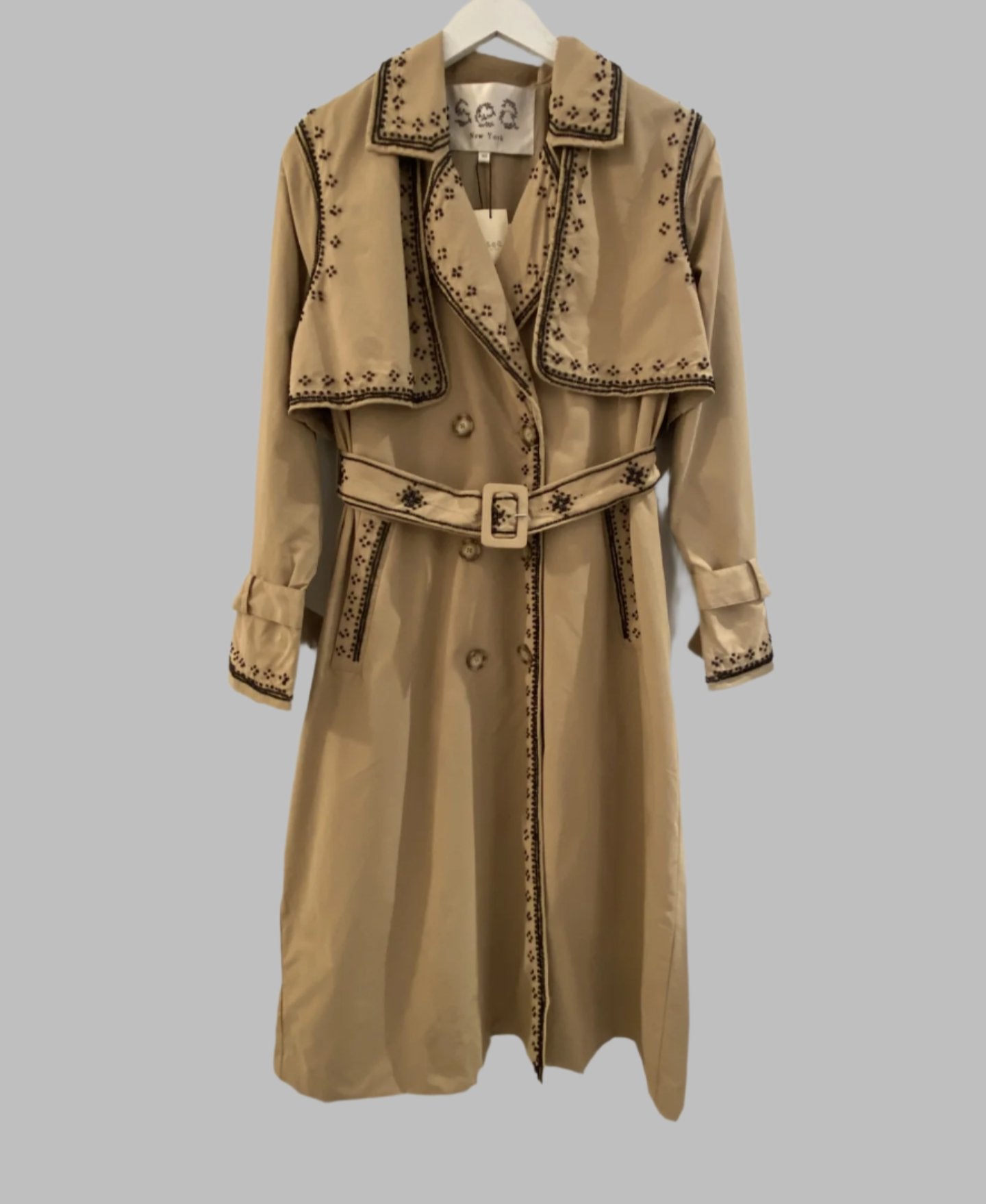 Mille Embroidery Trench Coat