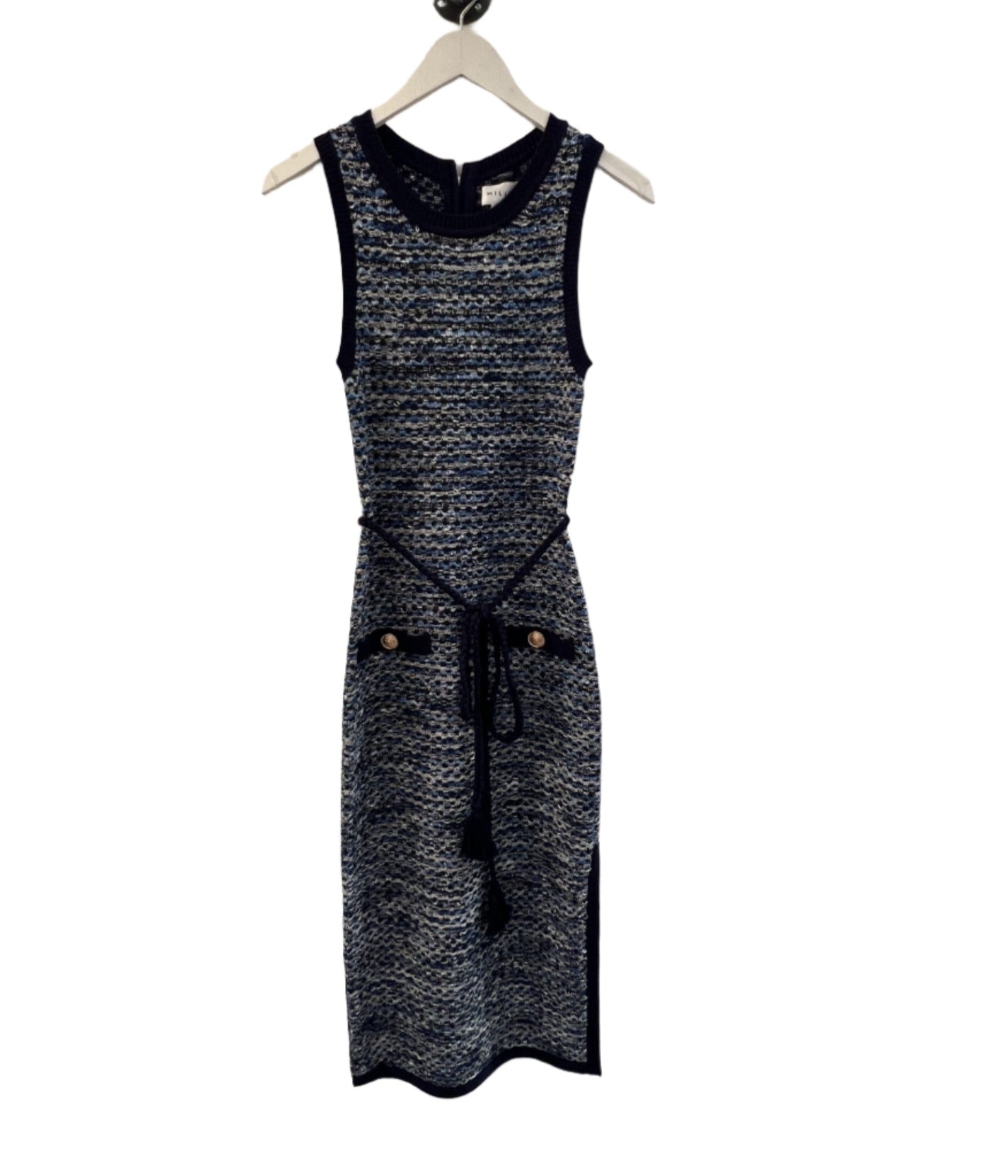 Kim Textured Fringe Knit Midi Dress