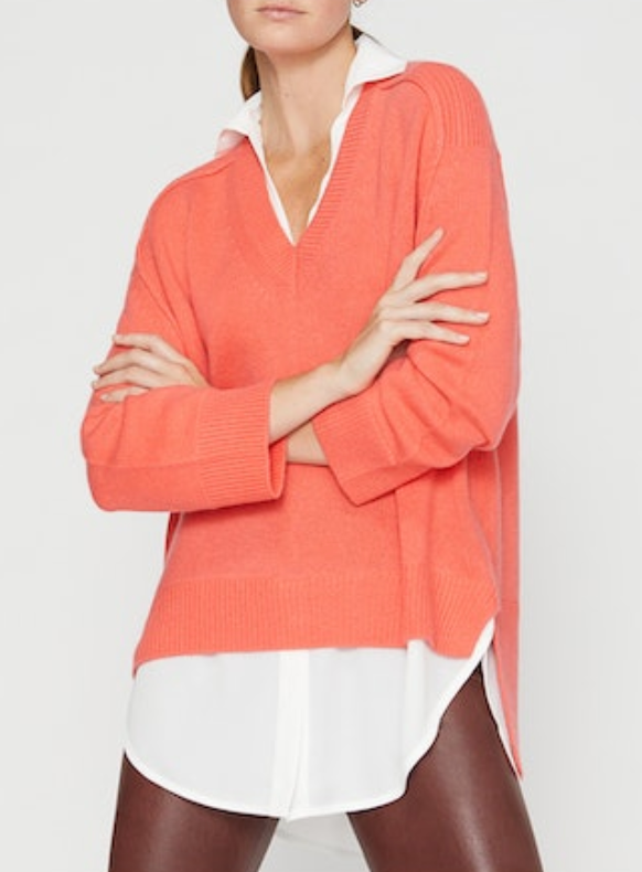 Brochu Walker V-Neck Layered Pullover